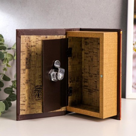 Safe wood leather "Sovereign treasury" 17x11x5 cm-2