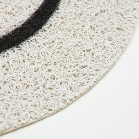 2-in-1 rug for a bowl/toilet for animals "Bear", 30 x 30 cm, white-3
