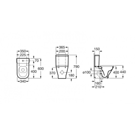 Roca Gap Rimless tank, lower water supply-2
