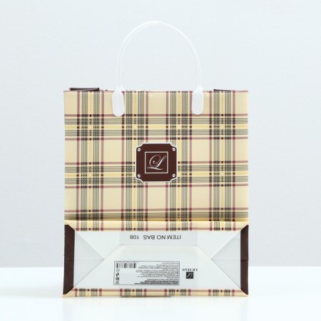 Gentleman package, beige, soft plastic, 26 x 23 cm, 100 μm-1