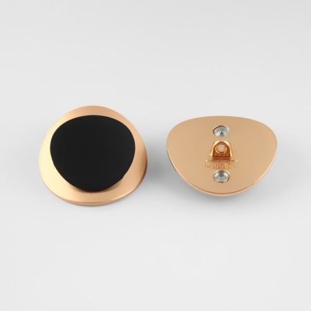 A set of metal buttons on the leg, d = 27 mm, 2 pcs, color, gold/black-2
