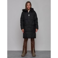 Coat insulated winter female, size 50, black color