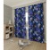 Curtain Blackout "Cosmos", size 140x260 cm, blue color