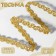 Decorative braid, 10 mm, 10 ± 1 m, gold color