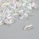 Beads for creativity Plastic "Rhombus Crystal Holography White" set 20 grams 0.6x0.6x1.2 cm