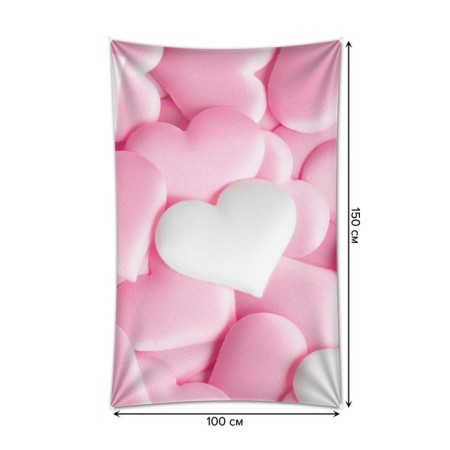 Decorative panel with photo printing "Delicious hearts", vertical, size 100x150 cm-1
