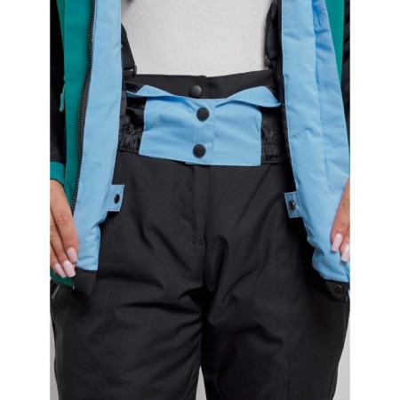 Ski costume female winter, size 44, dark green color-9