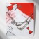 Kulons "Demetrons" Heart with wings, white color in silver, 45 cm
