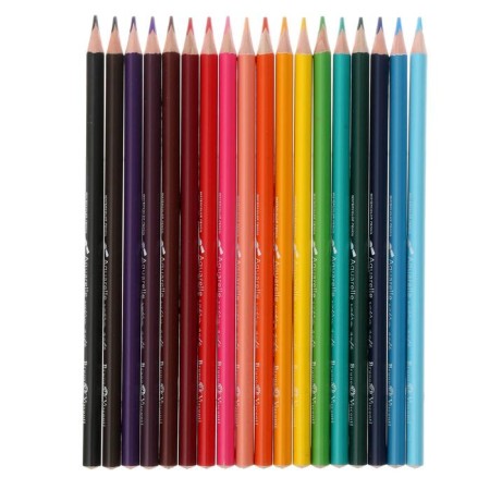 Pencils of watercolor 18 colors BrunovisConti Aquarelle, three -sided-5