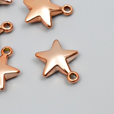 Decor for creativity plastic for metal "Golden Star" set 10 pcs 2.3x1.9x0.6 cm-3