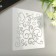 Stencil plastic "curls - plant pattern" 13x13 cm