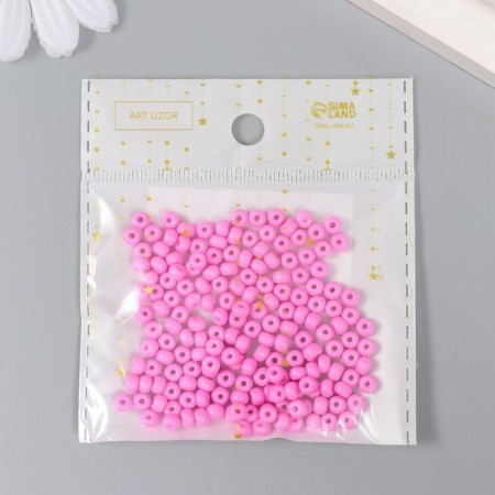 Glass beads 6/0 "pink fuchsia" 15 grams-2