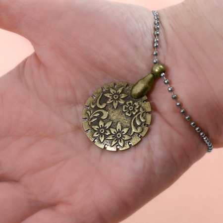 Cutting for threads, with a chain on the hand, 3 × 4.5 cm, bronze color-6