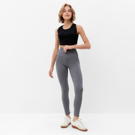 Pants (leggings) Sports female with textured elastic minaku color graphite, river 42-6