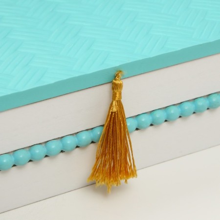 Casket Wood with Division "Weaving" Blue 22.8x15.5x6.8 cm-1