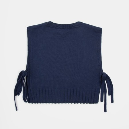 Knitted children's vests Amarobaby Bow, height 128 cm, blue color-16