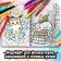 Relax coloring "Catsbuk", 100 pictures, A4 format