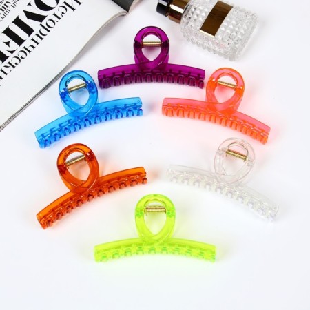 Hair crab "Militsa" loop geometry, 11 cm, bright mix-1