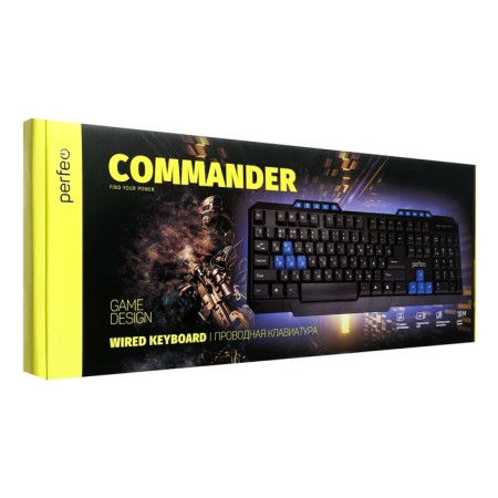 PERFEO COMMANDER keyboard, wired, membrane, 112 keys, USB, black-7