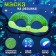 New Year! Carnival mask "sparkling snake" green with sparkles