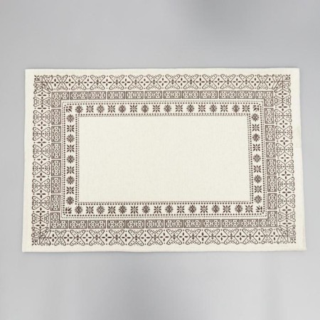 Savanna bathroom mat, 60 × 90 cm, white-brown color-1