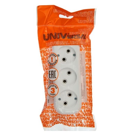 The jacket of the extension cord UNIVERSAL E203, three-seater, ABC plastic, without grounding-1