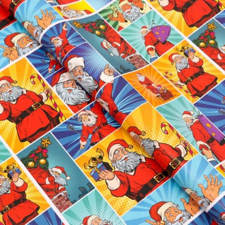 Glossy packaging paper "Winter resort", 70 x 100 cm, 1 sheet-2