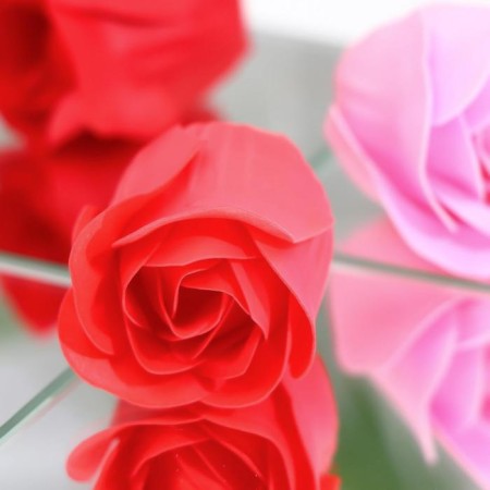 Soap roses, colored shades, set of 12 pcs.-2