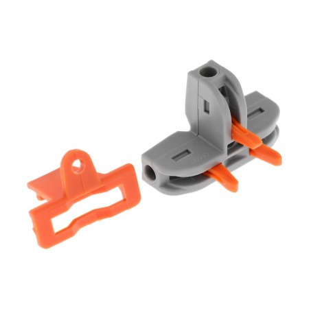 The terminal is electric, corner, with mount, 32a, 0.2-4 mm2, 1 input 2 output, set 10 pcs-1