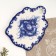 Malaya cheese board, gzhel, porcelain, 21x15 cm