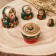 Matryoshka "Khokhloma", black scarf, red dress, 5 puppet, 10 cm