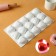 Form for mousse desserts and baking konfinetta “hearts”, 29.8 × 17.3 × 2.5 cm, 15 cells (5 × 4.6 cm), white color