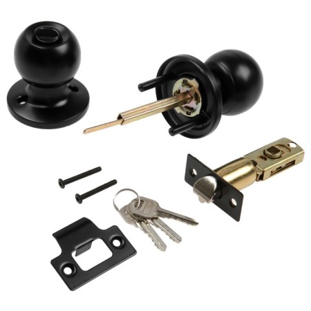 Latch 1303, with a key, matte black color-3