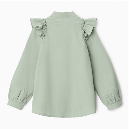 Blouse for girls minku olive color, height 146 cm-9