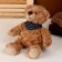Soft toy "Bear", with a scarf, 28 cm, brown color