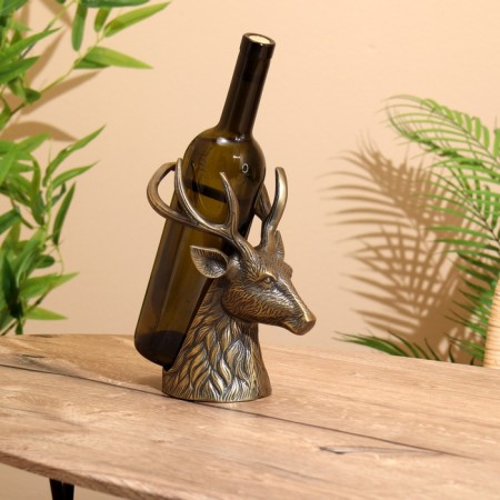 Stand for a bottle "Deer" aluminum 18x12x22 cm-5