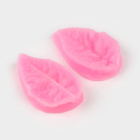 Mold "Rose leaf", silicone, 2 items, 5 × 3 cm, color mix-1
