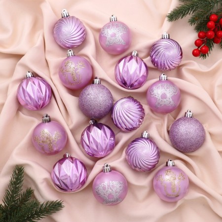 Set of balls plastic D-6 cm, 16 pcs "Patrice strips"