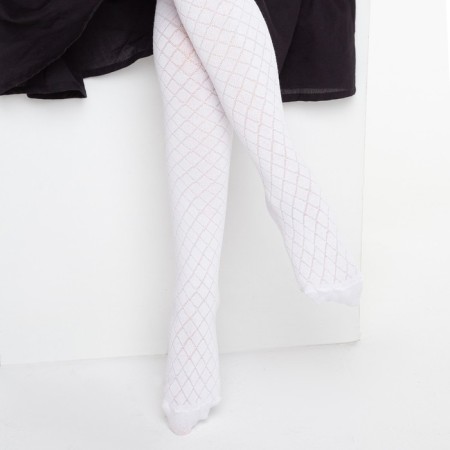 Pantyhose children, white color, height 116-122 cm-1
