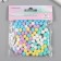 Pompons, 8 mm, 100 pcs/pack, 100% polyester, 5 colors in the assortment of 20 pcs