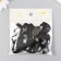 Decor for creativity plastic "Rhinestones Heart. Midnight" set 30 pcs 2.5x2.5 cm