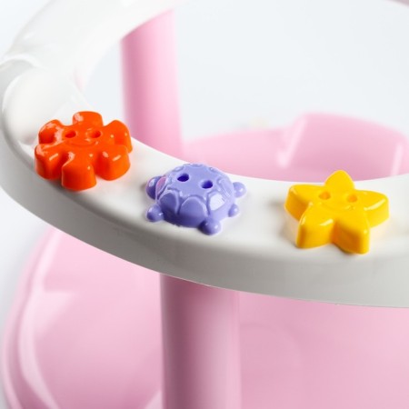 A stool for bathing on the suction cups, the color is pink-2