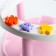A stool for bathing on the suction cups, the color is pink