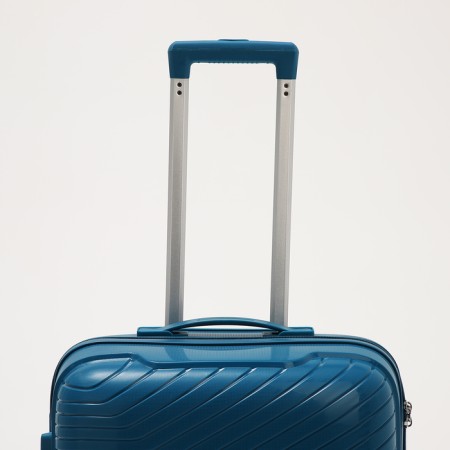 Middle suitcase 24 "on lightning, code lock, blue color-4