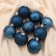 Set of balls plastic D-6 cm, 9 pcs "New Year's branches" blue