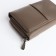 Women's wallet on the button, khaki color