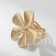 Ring metal "Flower" sakura, white color in gold, dimensionless