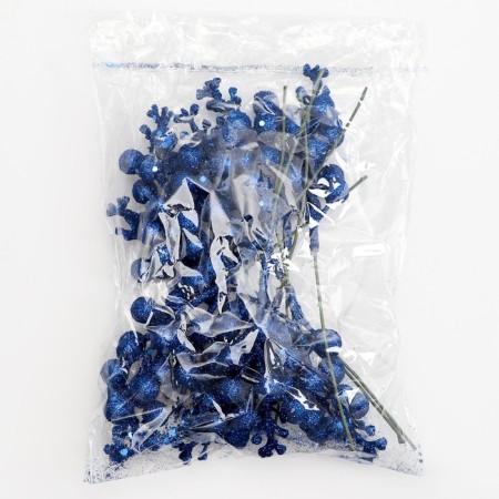 Decorative berries on a stick, blue, 4.5 × 4.5 × 20 cm-4