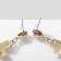 Earrings with pearls "crosses" on beads, white color in gold