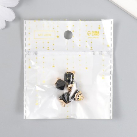 Decor for creativity Glass "Cub-Crystal" Black set 5 pcs 0.8x0.8 cm-4